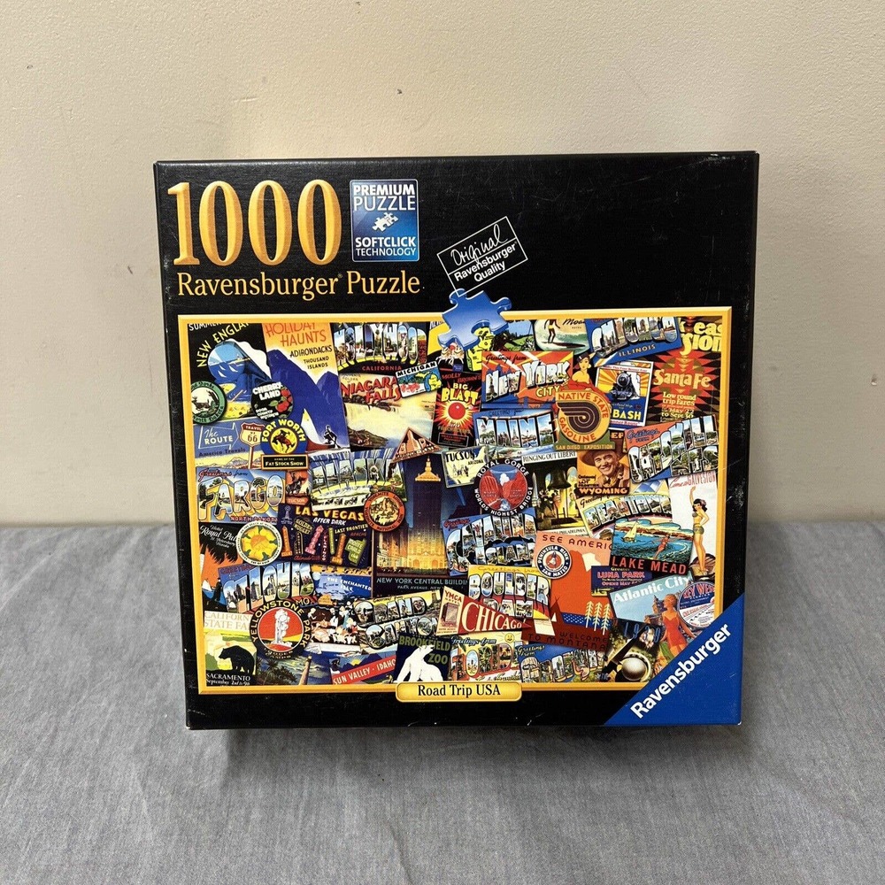 NEW Ravensburger 1000 piece puzzle “Road Trip USA” Free Shipping Bnfts Charity